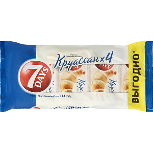 Круасcаны 7 days ваниль, 4шт х 65г