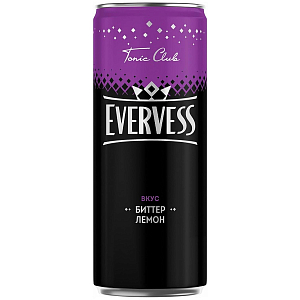 Напиток Evervess Tonic club Биттер Лемон газированный ж/б 0,33л