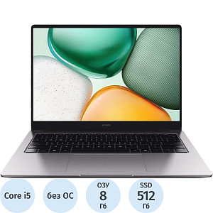 Ноутбук Honor X 14(5301ALWY) i5-12450H/8Gb/512Gb SSD/14/NoOS