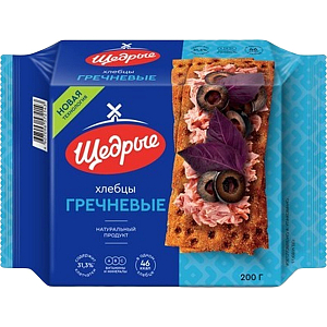 Хлебцы Щедрые гречневые, 200г