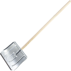 Лопата д/уборки снега ЛТР 50х30х140 см стальн/ковш(оцинк) с дерев/черенком