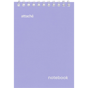 Блокнот Attache Акварель гребень картон А6 40л фиолет
