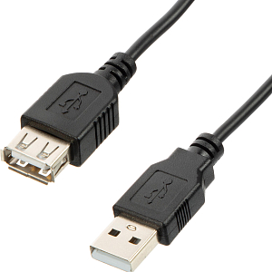 Удлинитель (OAVDC009) USB 2.0 AM/AF, 1.8м, чер