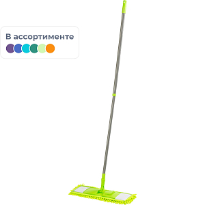 Швабра флаундер 40х10см с насадкой синель длина рукоятки 67-120см HD1027A