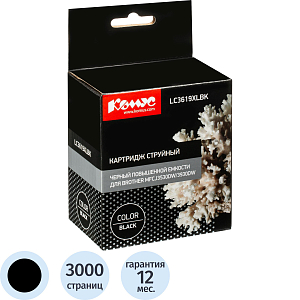 Картридж струйный Комус LC3619XLBK чер.пов.емк для BrotherMFCJ3530DW/3930D