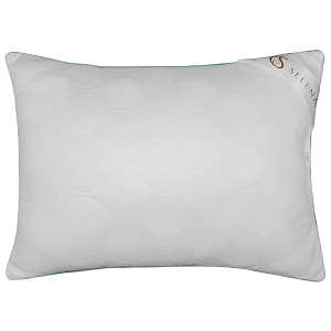 Подушка 50х70 стеганная (микрофибра/лебяжий пух), белый