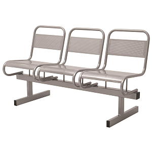 Многоместная секция UD_Раунд перфориров.СМ119-03 3-х мест.серый ral 9006М