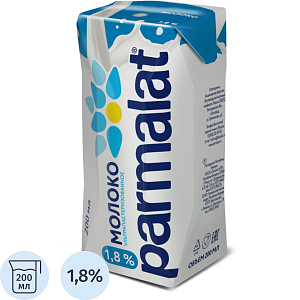 Молоко Parmalat ультрапастеризованное 1,8% 0,2 л