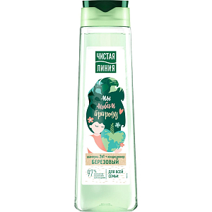 Шампунь ЧИСТАЯ ЛИНИЯ Березовый для всей семьи 400 мл..