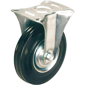 Колесо для тележки FC 160, непов, литая резина, без торм, 160мм