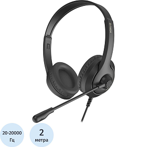 Гарнитура A4Tech Fstyler (FH100U (STONE BLACK)) черный 2м накладные USB