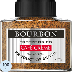 Кофе растворимый сублимированный BOURBON Cafe Creme, 100г