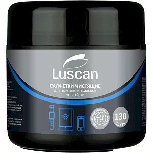Салфетки д/экранов моб/устр Luscan, туба, пов/пл, 130 шт, 55х105