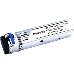 Трансивер SFP Osnovo SFP-S1LC12-G-1310-1550 до 3кмTx:1310/Rx:1550, DDM