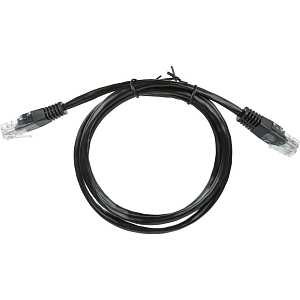 Патч-корд BigTech OPCC008 UTP CCA кат.5e/1м/литой/многожильный (черный)