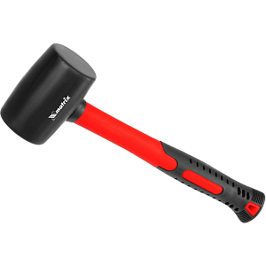 Киянка резиновая 450 г черная резина фибергласовая рукоятка Matrix 11185