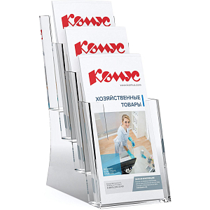 Подставка настольная Квартет 1/3 А4 вертик, 4 отд,