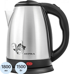 Чайник SUPRA KES-1802S, 1,8л, 1500Вт, металл