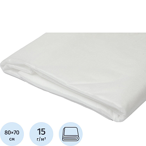 Простыня 70х80, белый (20шт/уп), спанбонд, пл.15, А1, 13285