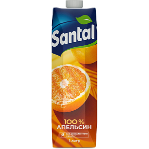 Сок SANTAL апельсиновый тетрапак 1л