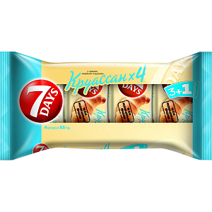 Круасcаны 7 days вареная сгущенка, 4шт х 65г