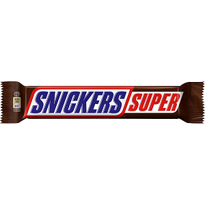 Шоколадный батончик Snickers Super с карамелью, арахисом и нугой, 80г