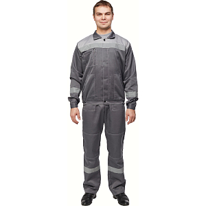 Костюм лет муж (куртка, пк) л22 т.сер./св.сер 104-108/182-188