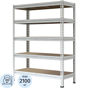 Стеллаж металлический 0MX_P_МС-Т 15515-2.5   с 5-ю полками 1550х535х2500