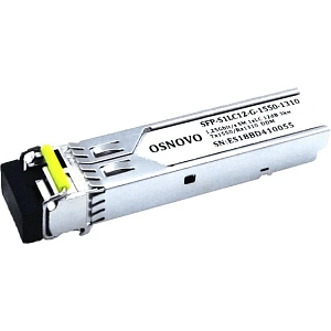 Трансивер SFP Osnovo SFP-S1LC12-G-1550-1310 до 3км, Tx:1550/Rx:1310, DDM