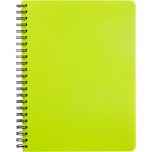 Бизнес-тетрадь А5,96л,кл,спир,пластик,тон.бл. Attache Bright colours Лайм