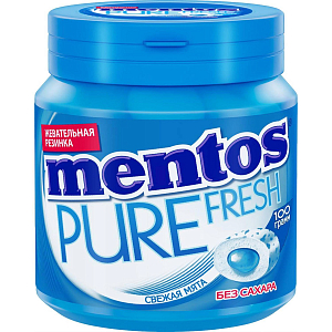 Жевательная резинка Mentos Pure Fresh вкус Свежая мята, банка, 100г