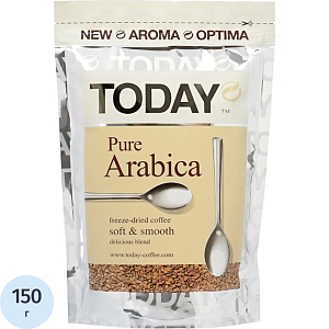 Кофе Today Pure Arabica растворимый, сублим., 150г