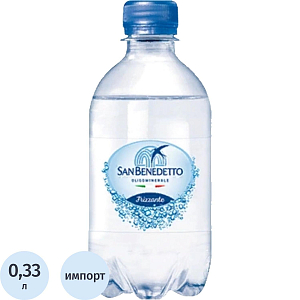 Вода минеральная San Benedetto газ. ПЭТ, 0,33 л