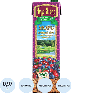 Морс Чудо-Ягода Ягодный, 0,97л