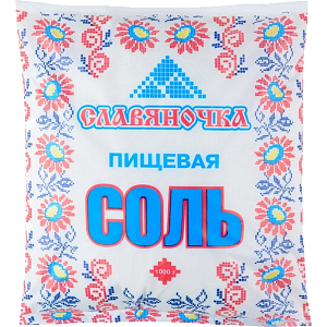 Соль Славяна помол №1, 1кгх30шт/уп
