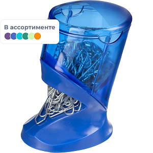Скрепочница магнитная башня 200109, цвет ассорти