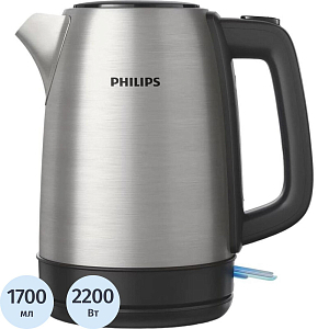 Чайник Philips HD9350/90, 2200Вт, 1,7л, нерж/черн. пластик