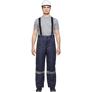 Брюки рабочие зимние муж. з28-БР син (р.48-50)170-176