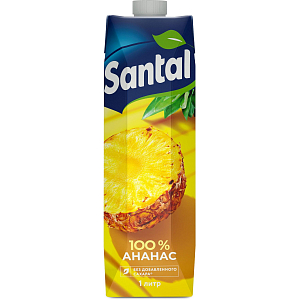 Сок Santal ананасовый для детского питания 1л