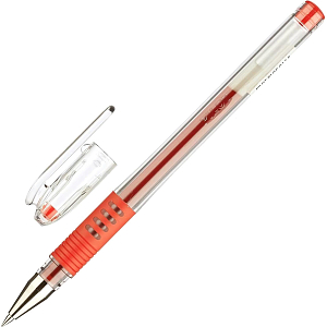 Ручка гелевая неавтомат. PILOT BLGP-G1-5 резин.манжет. красная 0,3мм