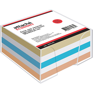 Блок для записей в подставке ATTACHE ЭКОНОМ в стакане 9х9х5 цветной 60-80 г