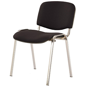 Стул 0MX_UA_EChair Rio(ИЗО/ISO) хром, ткань черная С-11, поперечина 18