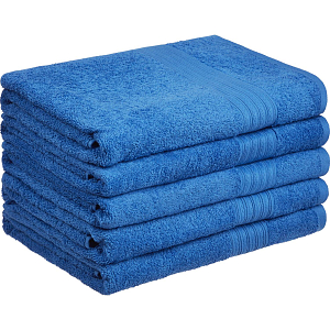 Набор полотенец махровых Luscan/бордюр 400г/м2, 70х140 ярк-син, 5 шт/уп