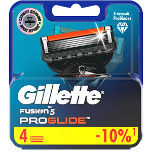 Сменные кассеты для бритья FUSION PROGLIDE 4шт
