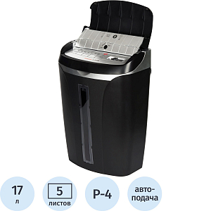 Шредер (уничтожитель) DoCash A-FEED, 4ур.секр., р.р.5л., авт.р.50л., 17л