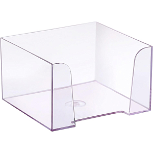 Бокс для бумаги 9х9х5 прозрачный ПЛ61