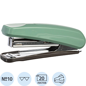 Степлер Комус  Elegans(№10) 1111 фисташковый до20л. антистеп