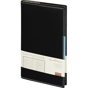 Еженедельник недатированный черный А6METROPOL 3-492/03