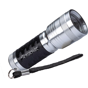 Фонарь ручной КОСМОС KOS109B 1ВтLED/3xAAА/корпус алюминий/ремешок ручной