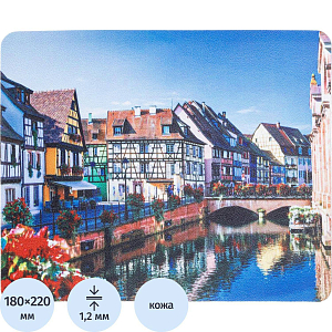 Коврик для мыши  HMP0014 иск.кожа/22х18х0,12